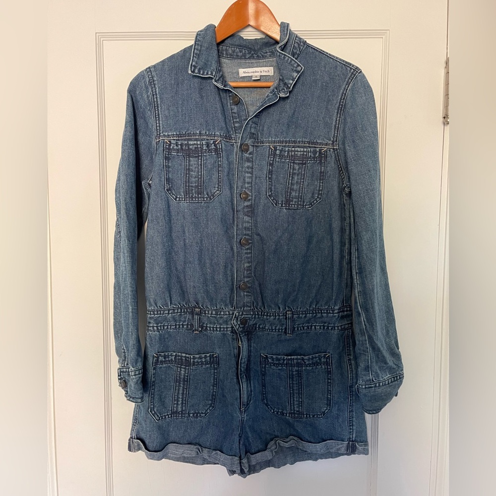 Abercrombie & Fitch Denim Romper - Blue
